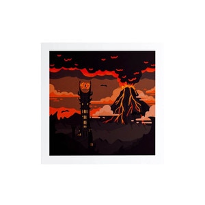 Lord of the rings mordor leah jay illustration mini print